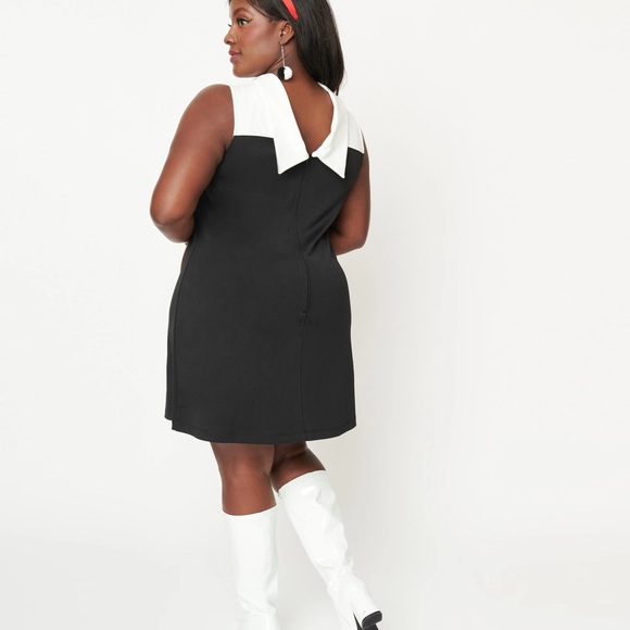 Smak Parlour Plus Size Black & White Sequin Heart Haute Gossip Mini Dress 3x/20 - Picture 3 of 3